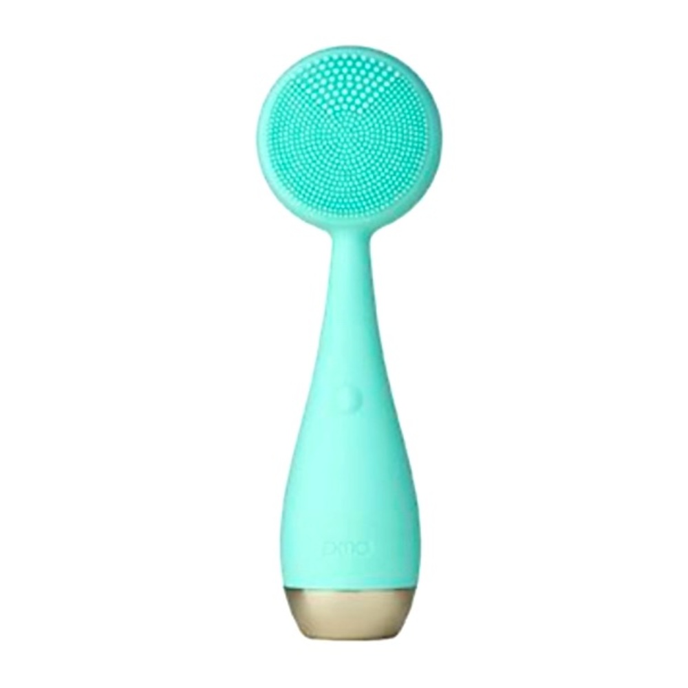 PMD Clean smart facial cleansing device in Teal with Brushed Aluminum Finish
